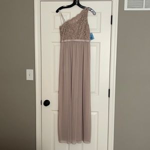 David’s Bridal bridesmaid dress Biscotti